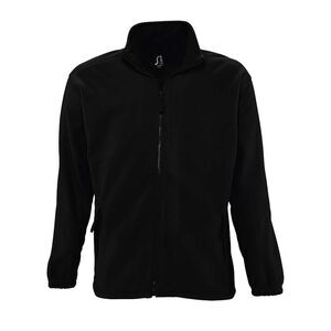 SOLS Mens North Full Zip Outdoor Fleece Jacket / Black